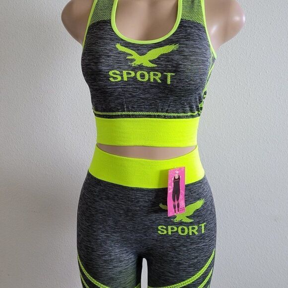 BRAND NEW Biker shorts and sports bra sets - Picture 1 of 16
